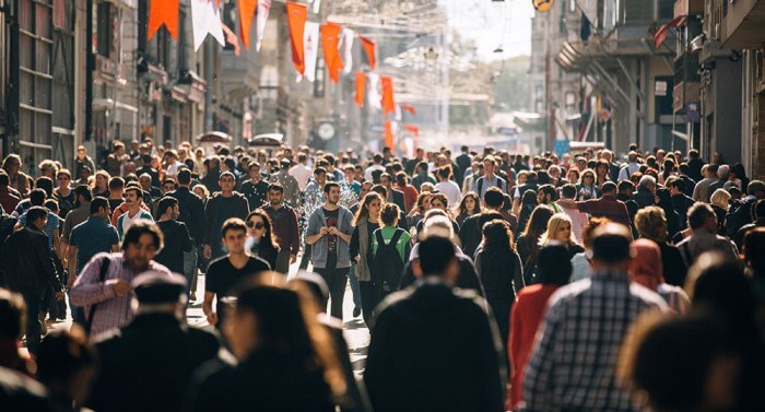 Overcrowded street