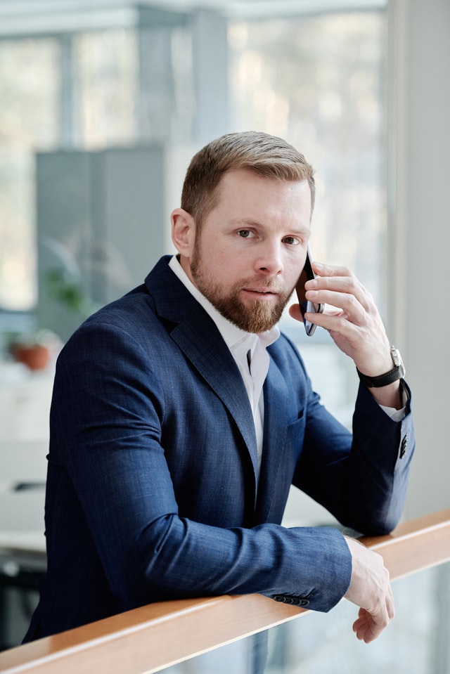 Business man talking on the phone