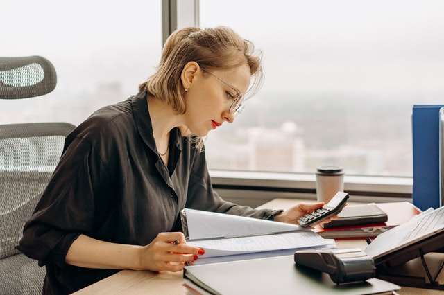 Women at desk working