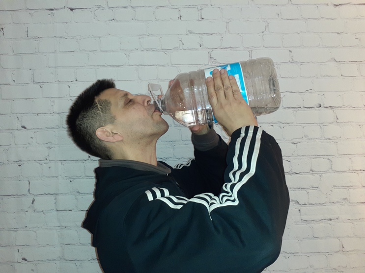 Drinking lots of water