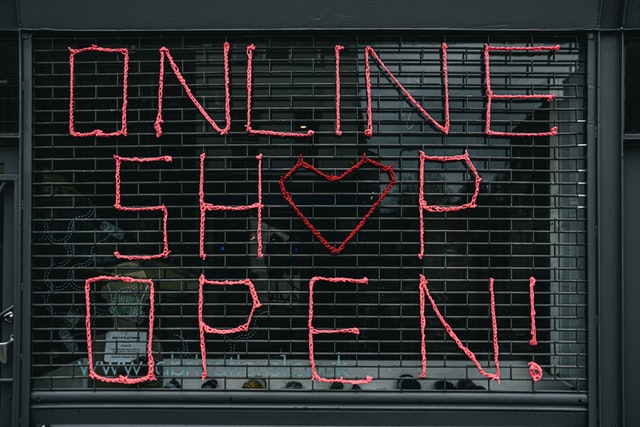 Online store sign