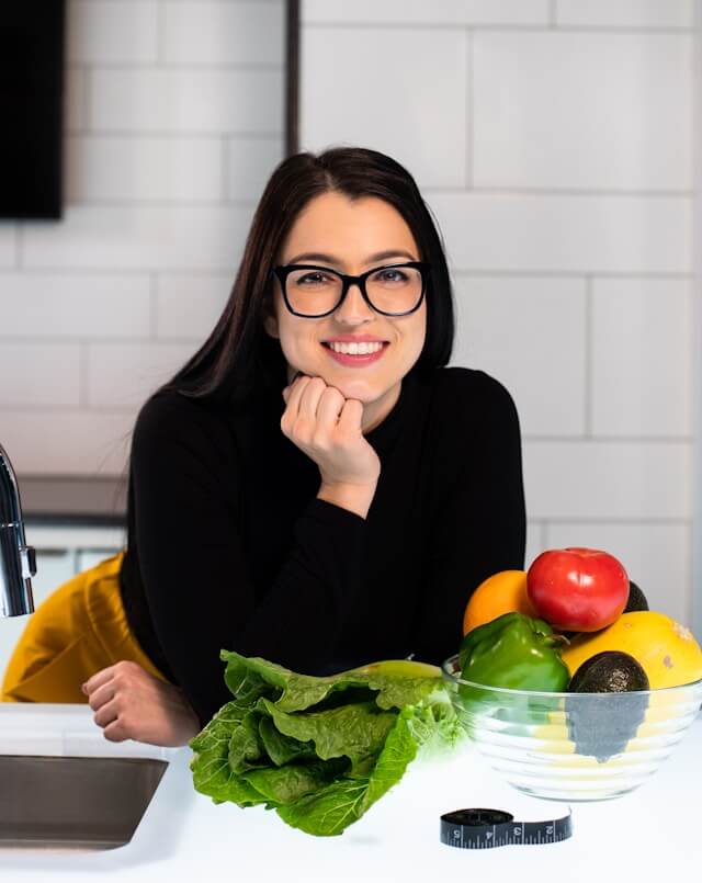 Woman cooking vegetables