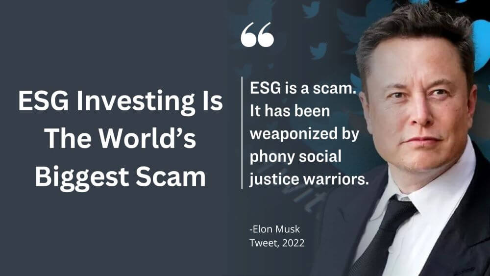 Investing in ESG funds is a scam