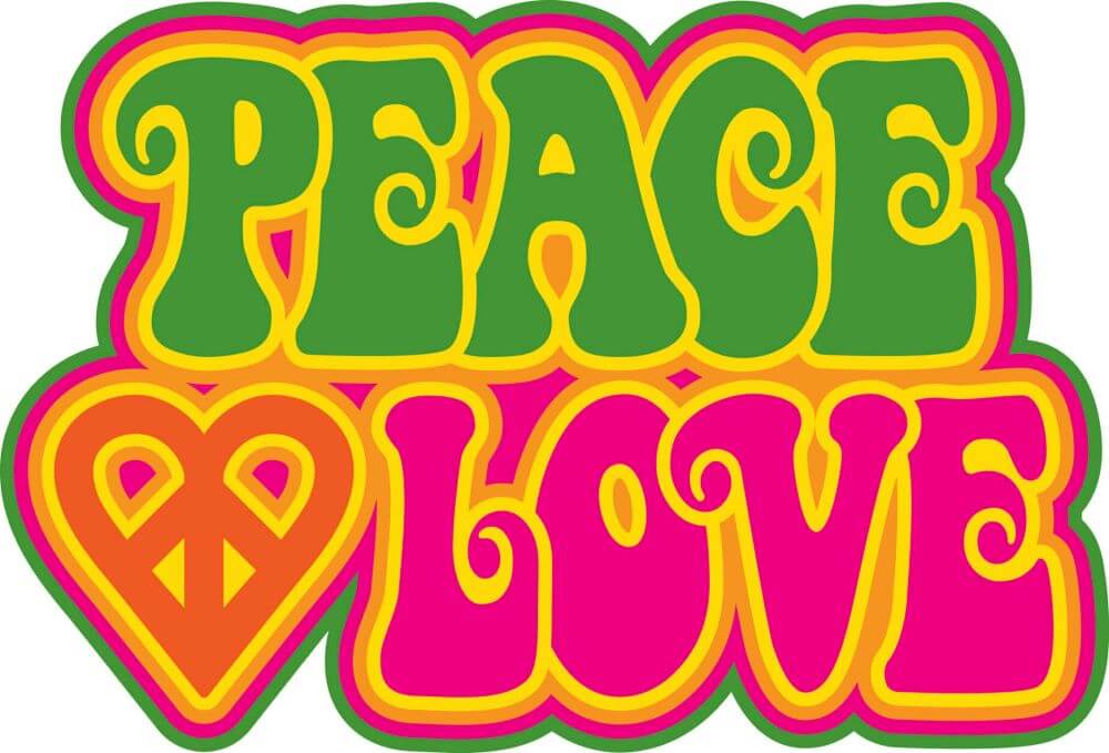 Peaceandlove sticker