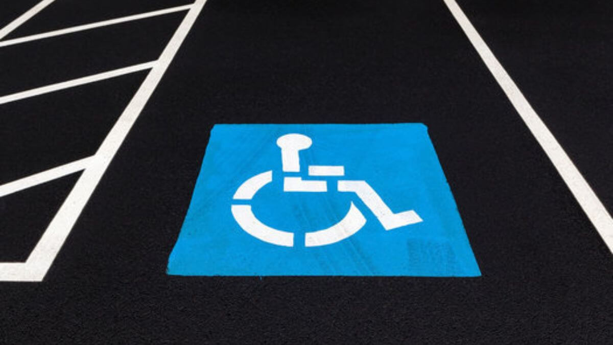 Handicap parking space